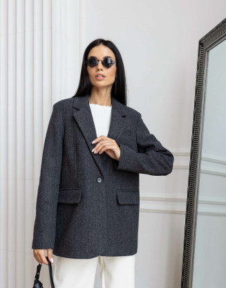 Жакет з кашеміру Графіт M