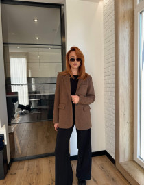 Жакет з кашеміру Коричневий M