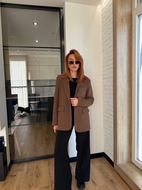 Жакет з кашеміру Коричневий M