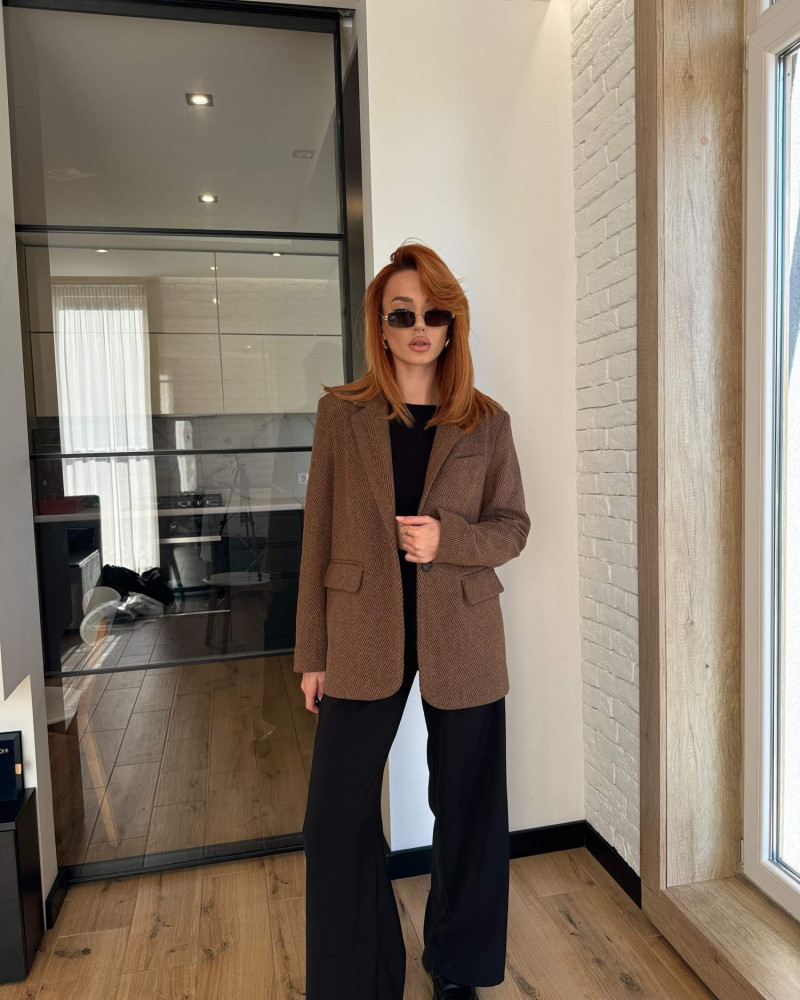 Жакет з кашеміру Коричневий M