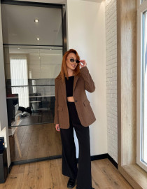 Жакет з кашеміру Коричневий M