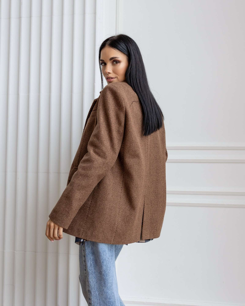 Жакет з кашеміру Коричневий M