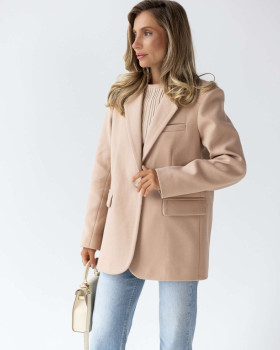 Jacket beige warmed