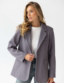 Жакет сірий утеплений M