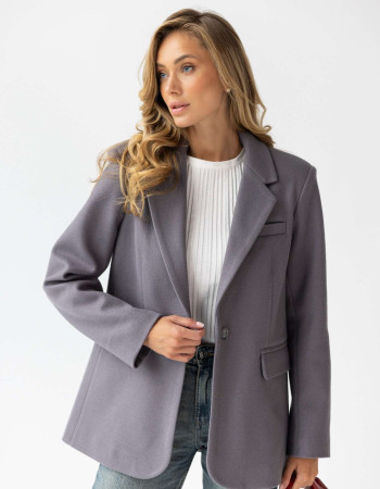 Жакет сірий утеплений M