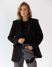 Жакет чорний утеплений L