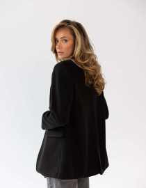 Жакет чорний утеплений L