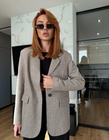 Жакет з кашеміру Сіро-бежевий M