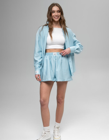 Лляний костюм Голубий