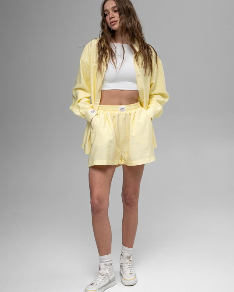 Лляний костюм Жовтий