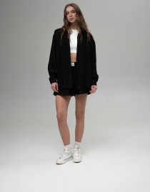 Лляний костюм Чорний