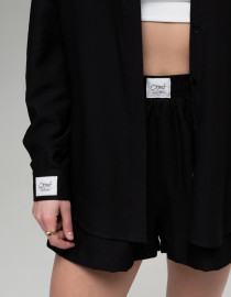 Лляний костюм Чорний