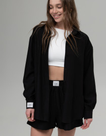 Лляний костюм Чорний