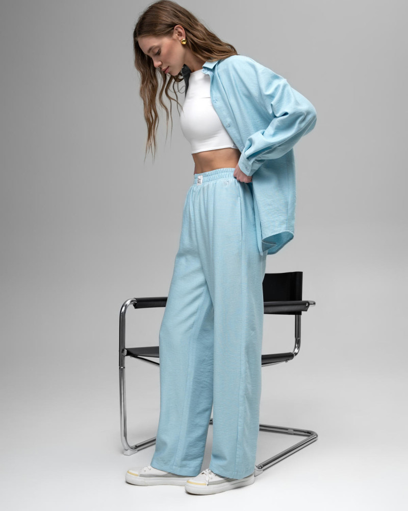 Лляні штани Голубий