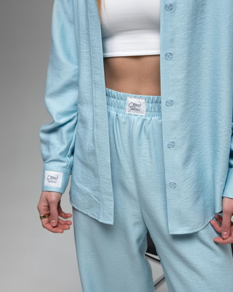 Лляні штани Голубий