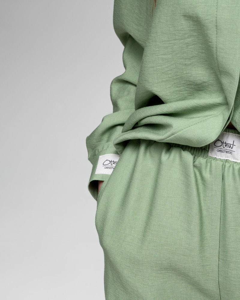 Лляні штани Світло-зелений