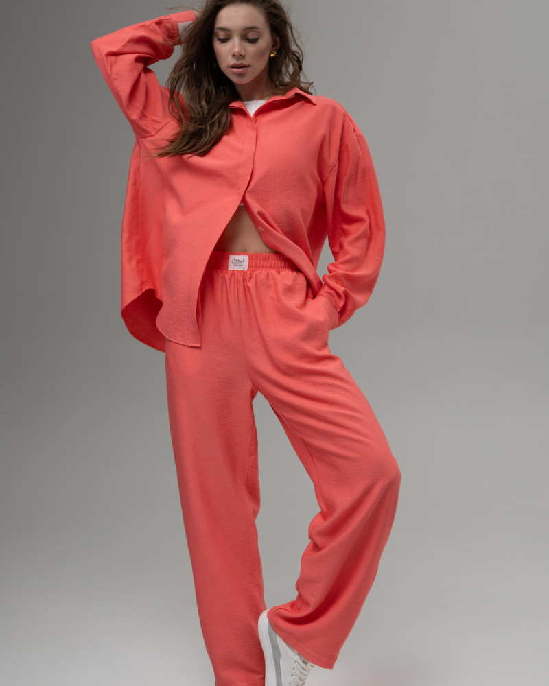 Лляні штани Кораловий