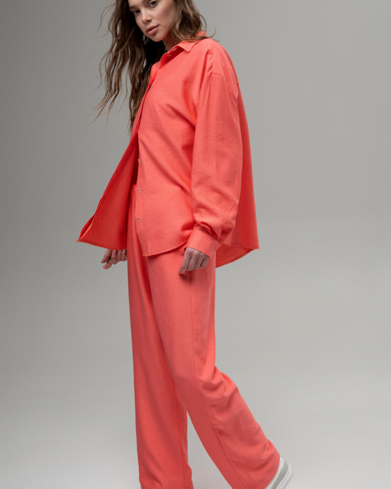 Лляні штани Кораловий