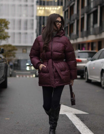 Пуховик Бургунді M