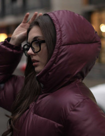 Пуховик Бургунді M