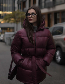 Пуховик Бургунді M