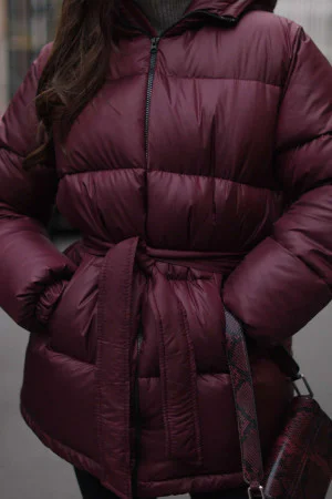 Burgundy Puffer Jacket