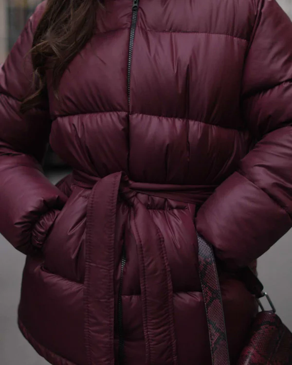 Burgundy Puffer Jacket