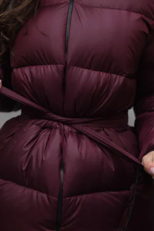 Burgundy Puffer Jacket