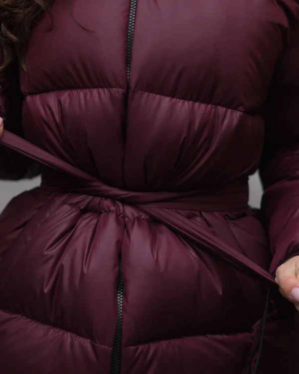 Burgundy Puffer Jacket