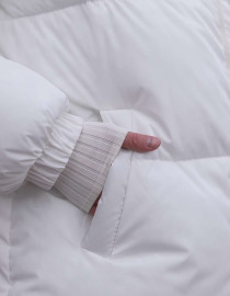 Пуховик Молочний M