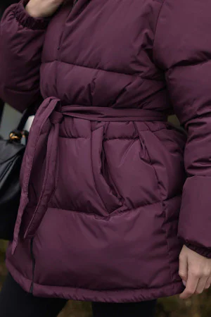 Burgundy Puffer Jacket
