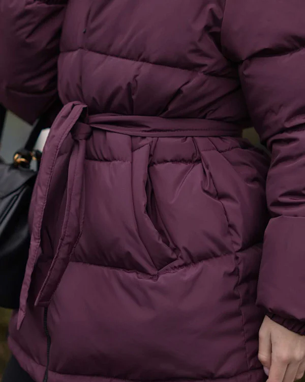 Burgundy Puffer Jacket