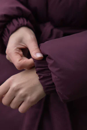Burgundy Puffer Jacket