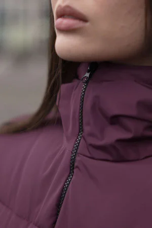 Burgundy Puffer Jacket
