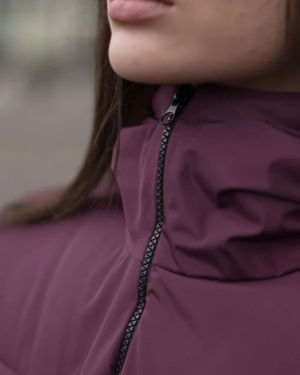 Burgundy Puffer Jacket