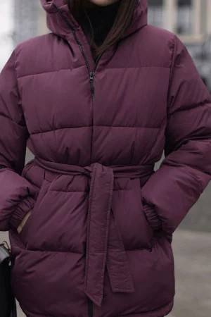 Burgundy Puffer Jacket