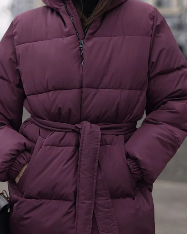Burgundy Puffer Jacket