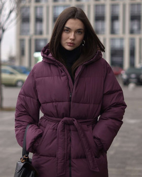 Burgundy Puffer Jacket