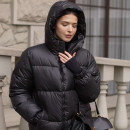 Пуховик Cropped Чорний M