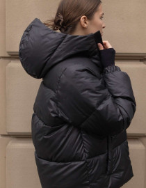 Пуховик Cropped Чорний M