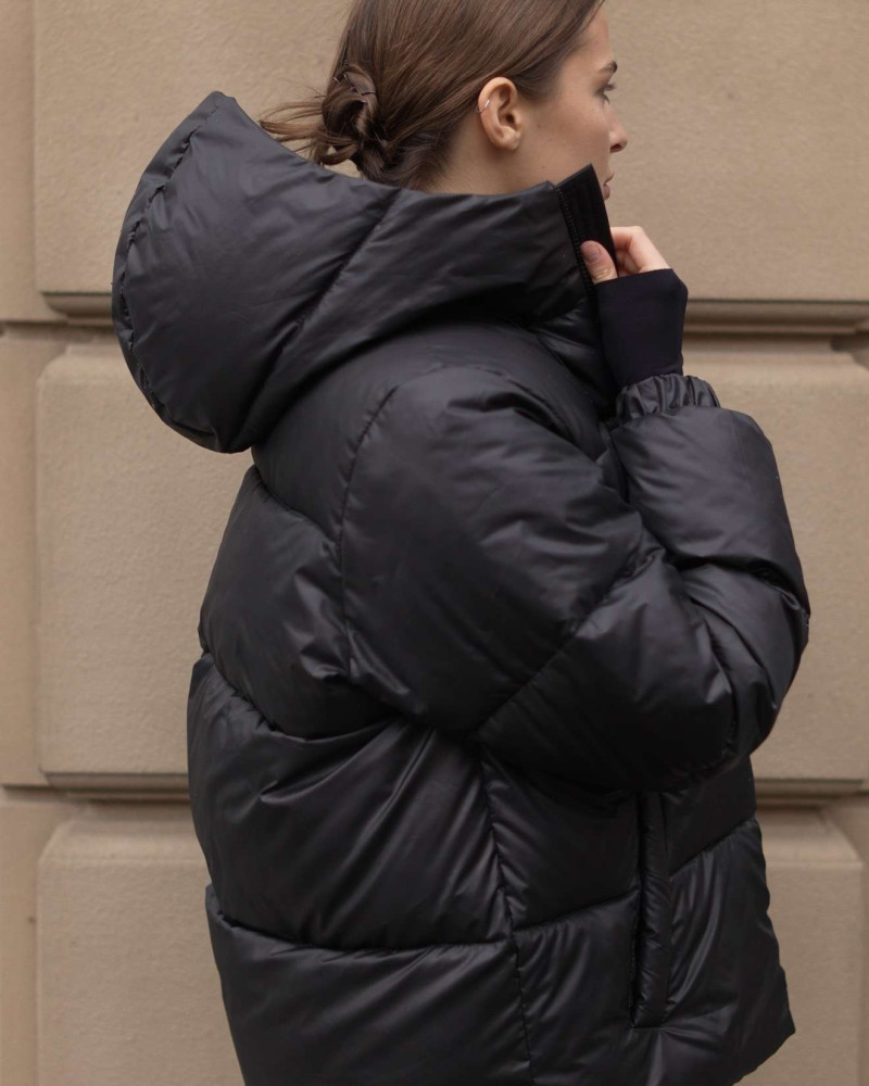 Пуховик Cropped Чорний M
