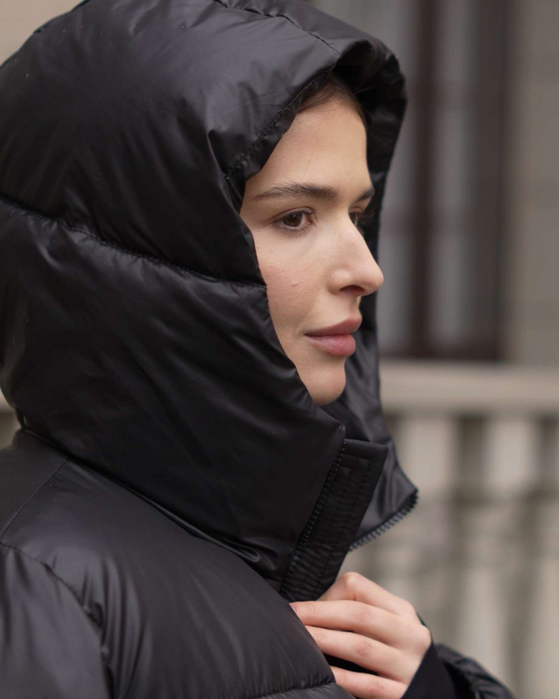 Пуховик Cropped Чорний M