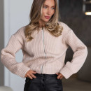 Светр на блискавці Бежевий