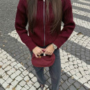 Светр на блискавці Бургунді