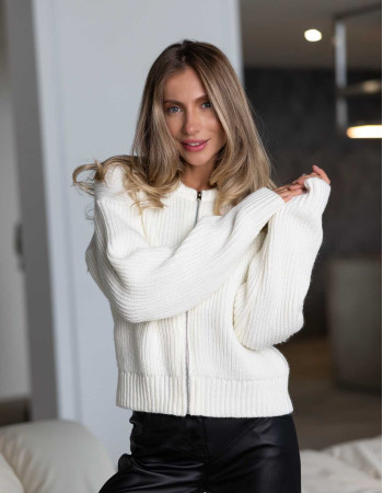 Светр на блискавці Молочний