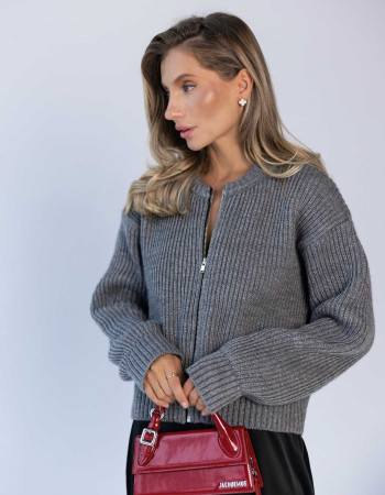 Светр на блискавці Сірий