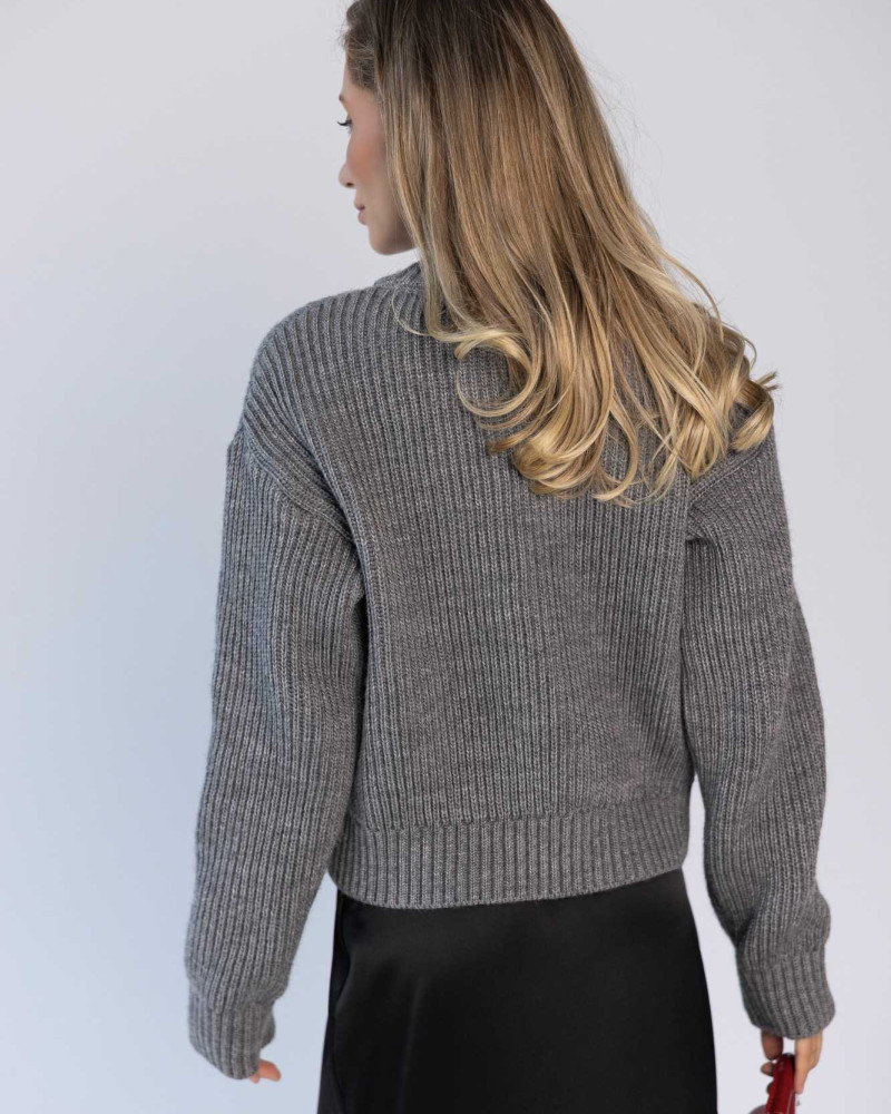 Светр на блискавці Сірий