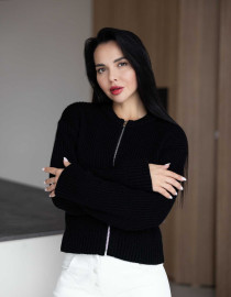 Светр на блискавці Чорний