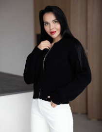 Светр на блискавці Чорний