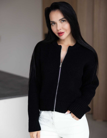 Светр на блискавці Чорний